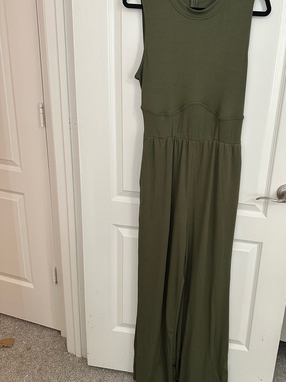 CIDER Sleeveless Olive Green Jumpsuit